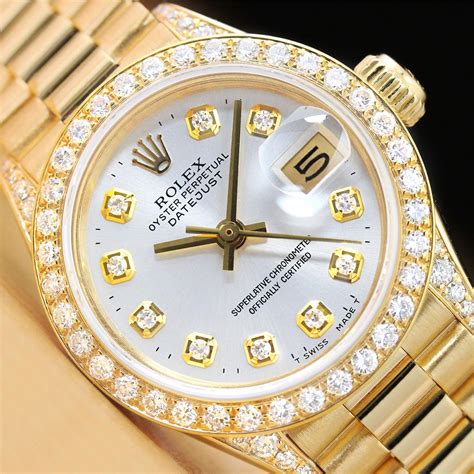 rolex with diamonds for women|Rolex diamond bezel prices.